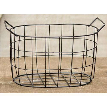 Black Wire Oval Basket, 7.5x5 - The Fox Decor